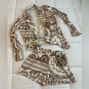 Two Piece Blazer Short Set